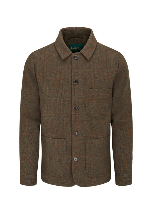 veste chemise en tweed surrey field maple alan paine homme