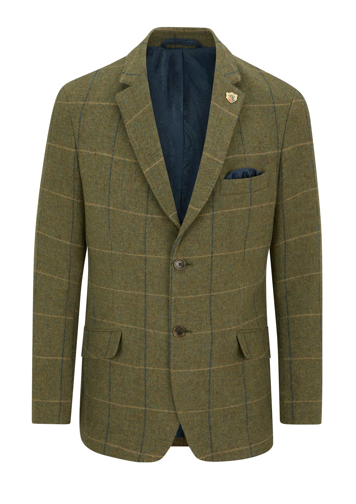 veste en tweed 2 boutons homme lovat blue surrey alan paine