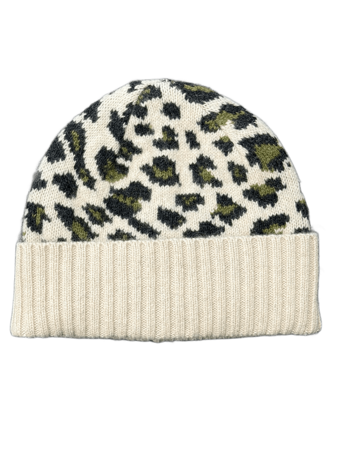 Bonnet en laine et angora Léopard Natural Mackie