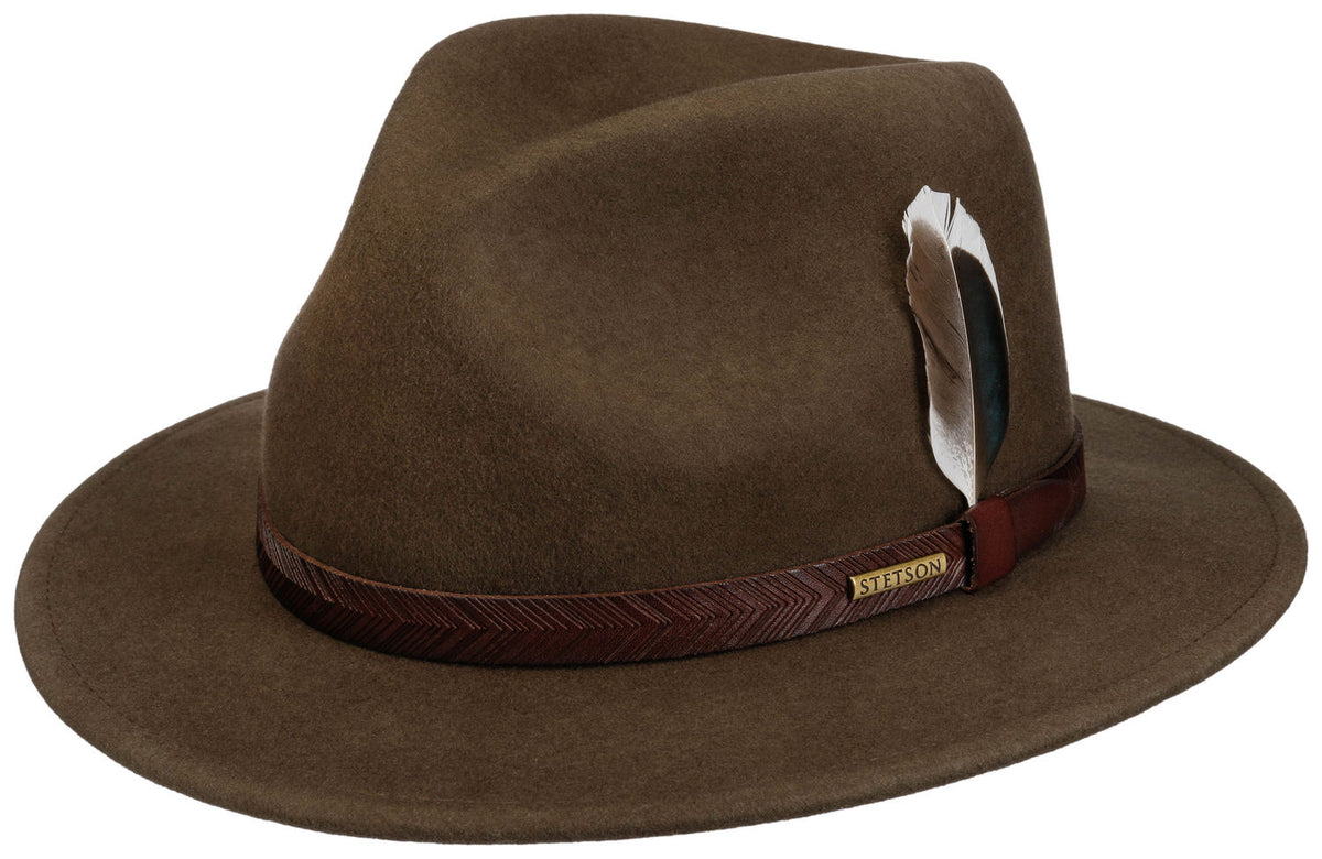 Chapeau Traveller Woolfelt Dark earth Stetson