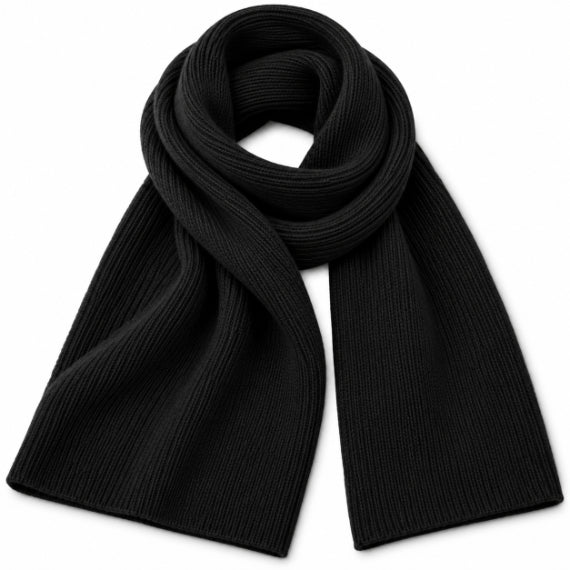 Echarpe en laine et angora Barra Black Mackie