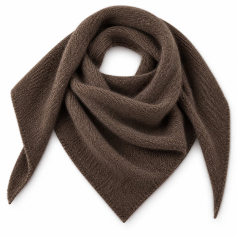Echarpe triangle avec trou en laine et angora Femme - 4 coloris - Mackie