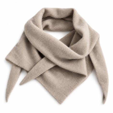 Echarpe triangle avec trou en laine et angora Femme - 4 coloris - Mackie