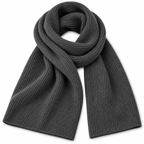 Echarpe en laine et angora Barra Charcoal Mackie