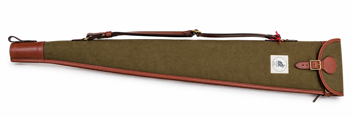 fourreau pour fusil de chasse en lin et cuir la garenne 