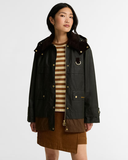 Veste huilée Wrenwood Femme Olive