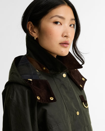 Veste huilée Wrenwood Femme Olive