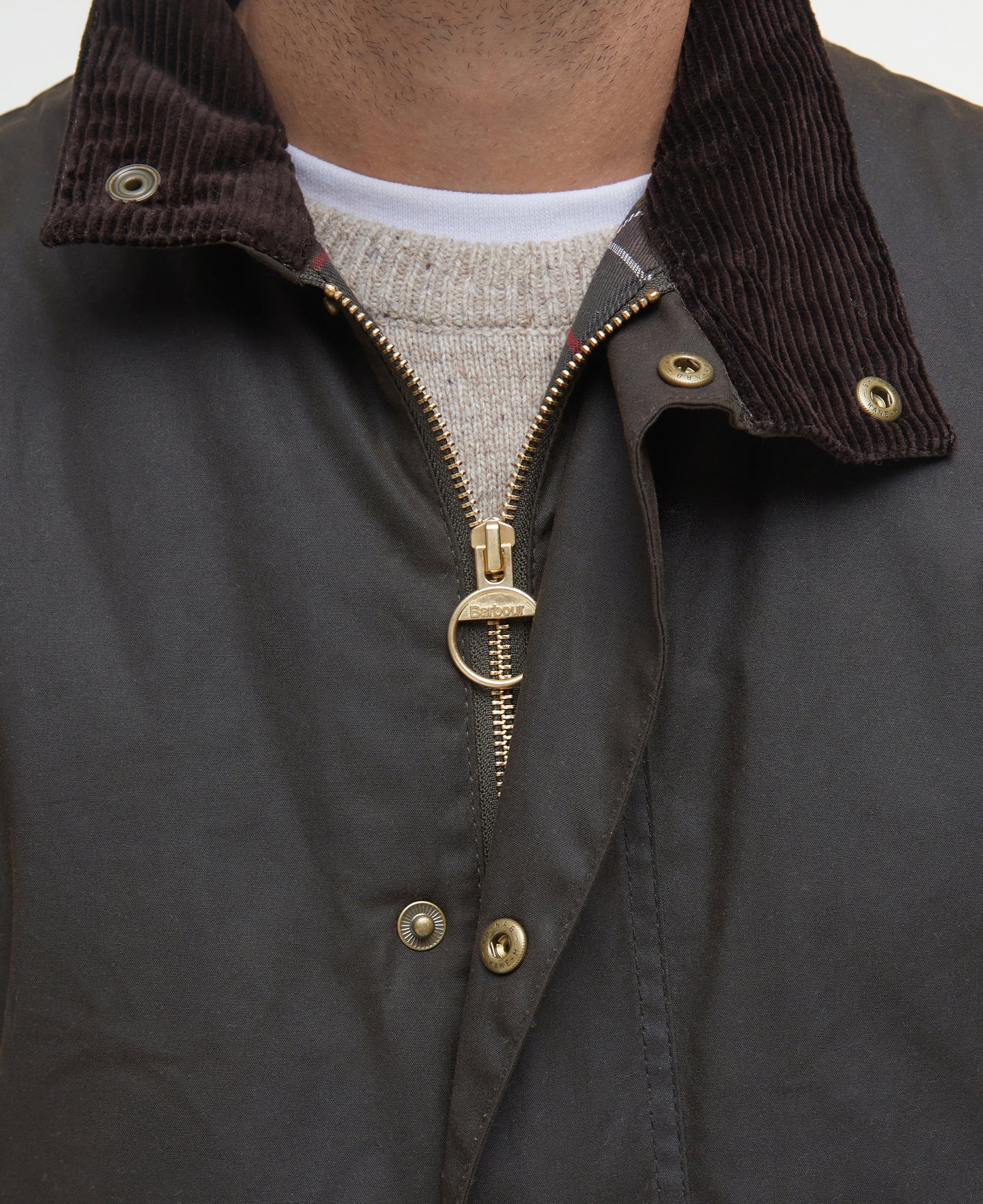 Gilet huilé WESTMORLAND olive