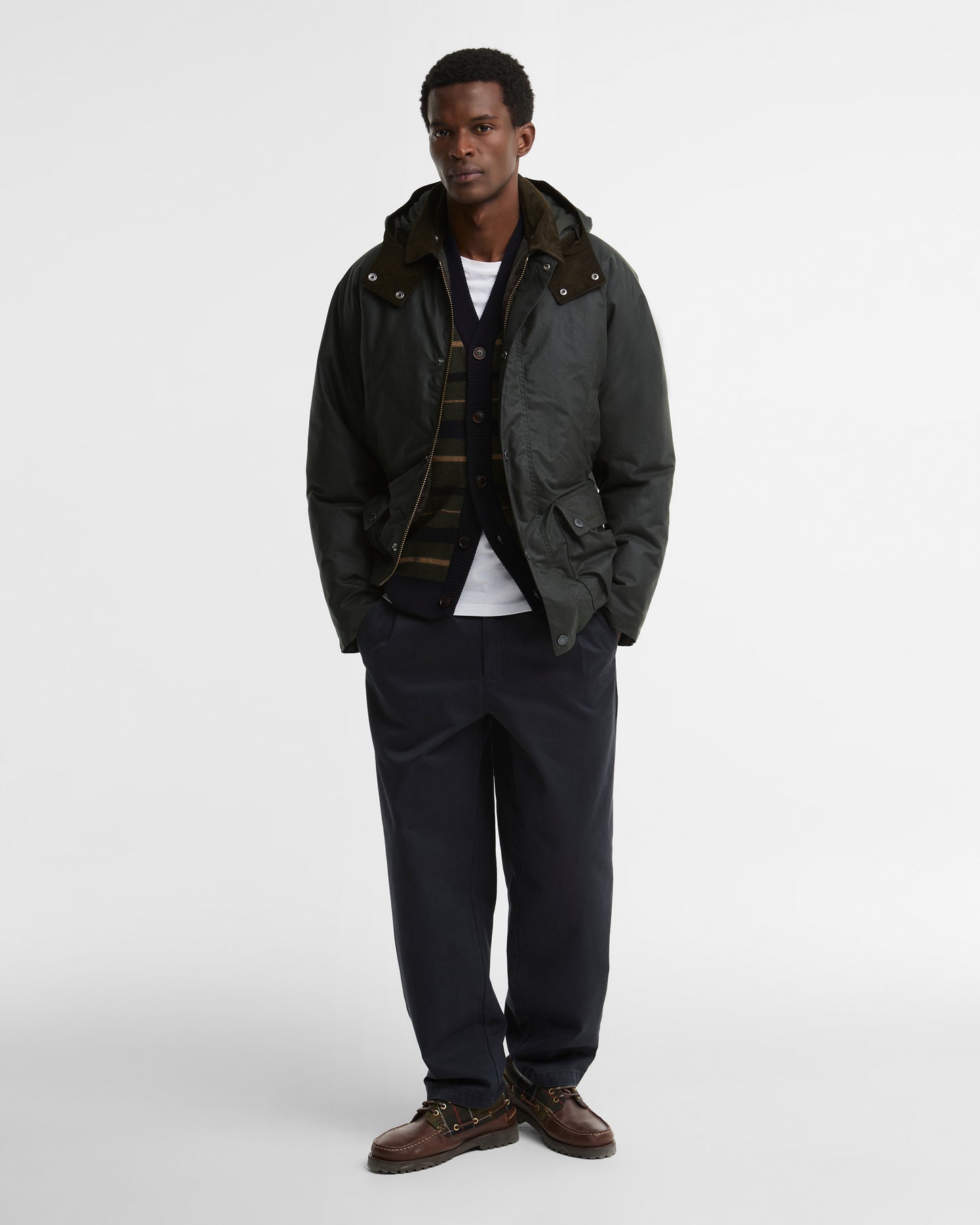 Veste huilée modern calssic Beaufort sage