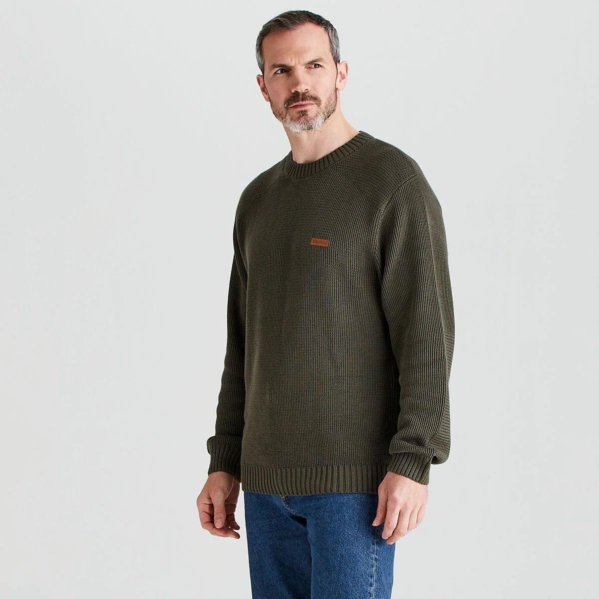 Pull tricot Homme Journeyman - Moss - Ridgeline of New Zealand
