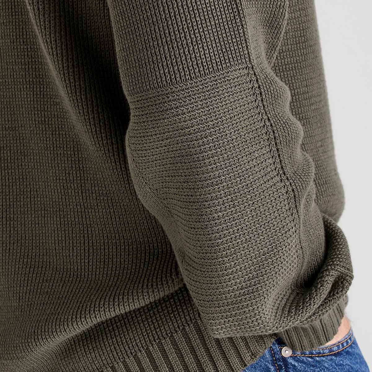 Pull tricot Homme Journeyman - Moss - Ridgeline of New Zealand