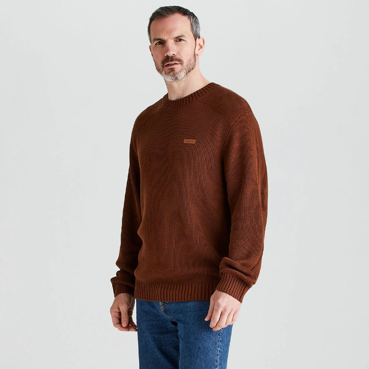 Pull tricot Homme Journeyman - Nutmeg - Ridgeline of New Zealand