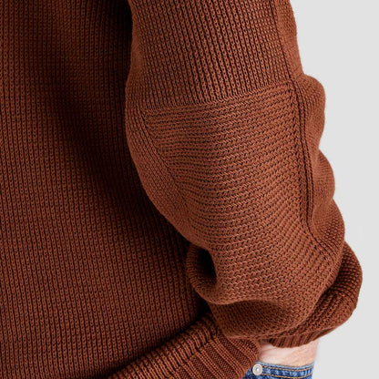 Pull tricot Homme Journeyman - Nutmeg - Ridgeline of New Zealand