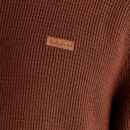 Pull tricot Homme Journeyman - Nutmeg - Ridgeline of New Zealand