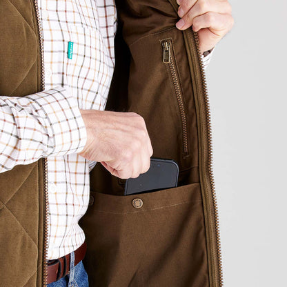 Gilet matelassé Homme Wester Skeld - Moody teak - Ridgeline of New Zealand