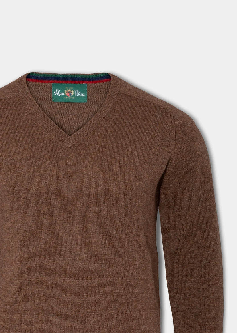 Pull col V en lambswool Homme Streetly - 3 coloris - Alan Paine