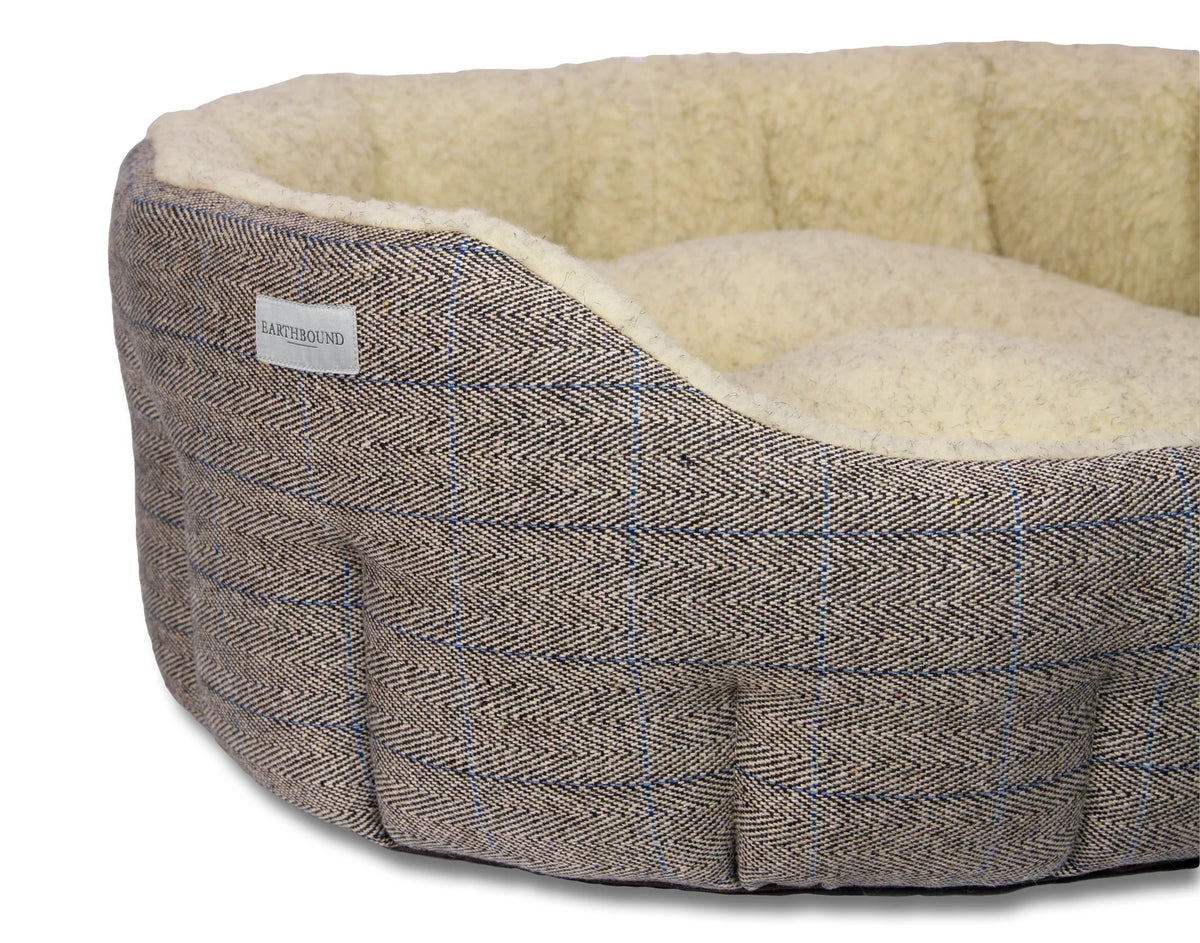 Tweed-Hundebetten in Kieferngrün