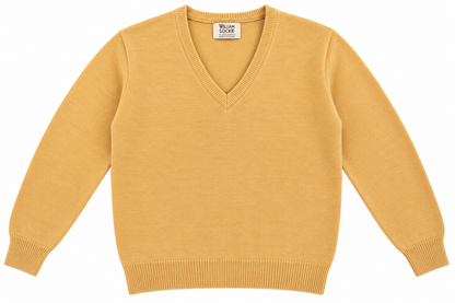 Pull en lambswool col V Homme - Harvest Gold - William Lockie