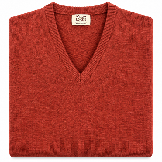 Pull en lambswool col V Homme - Sienna - William Lockie