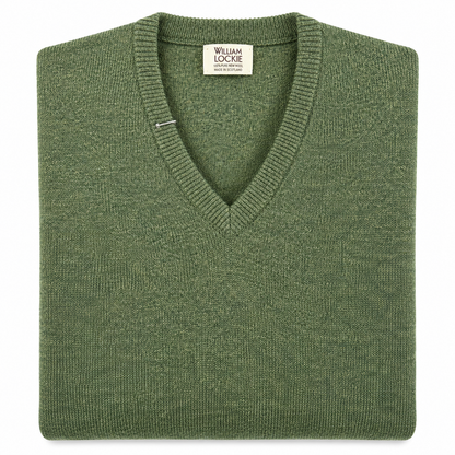 Pull en lambswool col V Homme - Rosemary - William Lockie