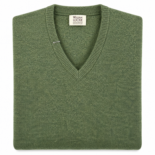 Pull en lambswool col V Homme - Rosemary - William Lockie