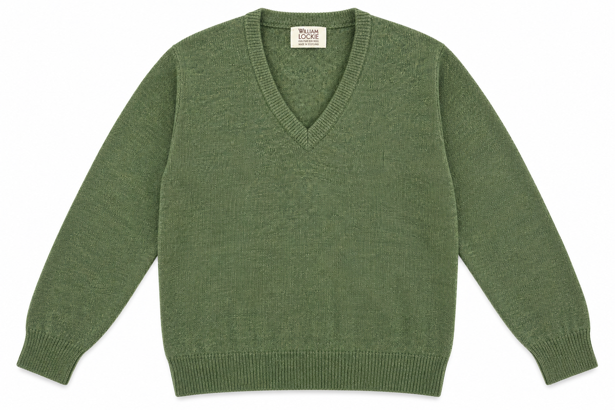 Pull en lambswool col V Homme - Rosemary - William Lockie