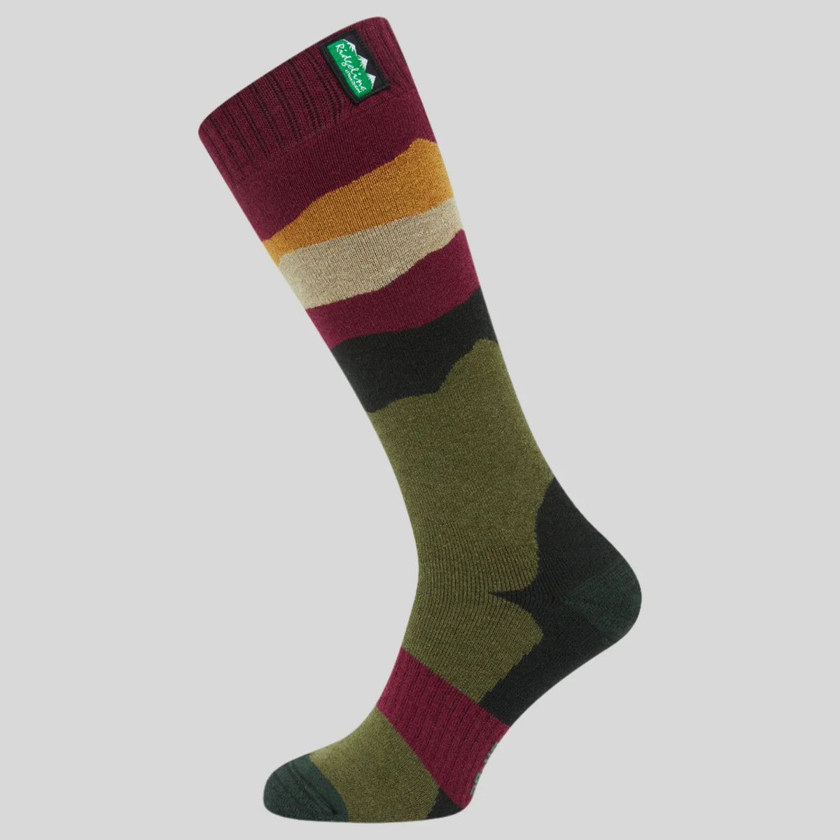 Chaussettes hautes mixtes en laine mérinos - Berry stripe - Ridgeline of New Zealand