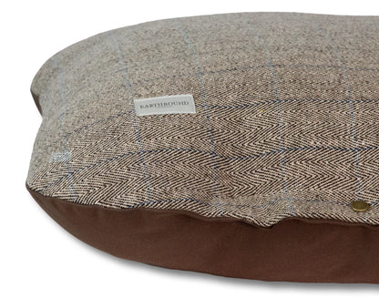 Hundekissen aus Tweed in Kieferngrün