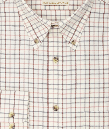 Chemise coton laine tattersall check Homme - Cocoon - Viyella