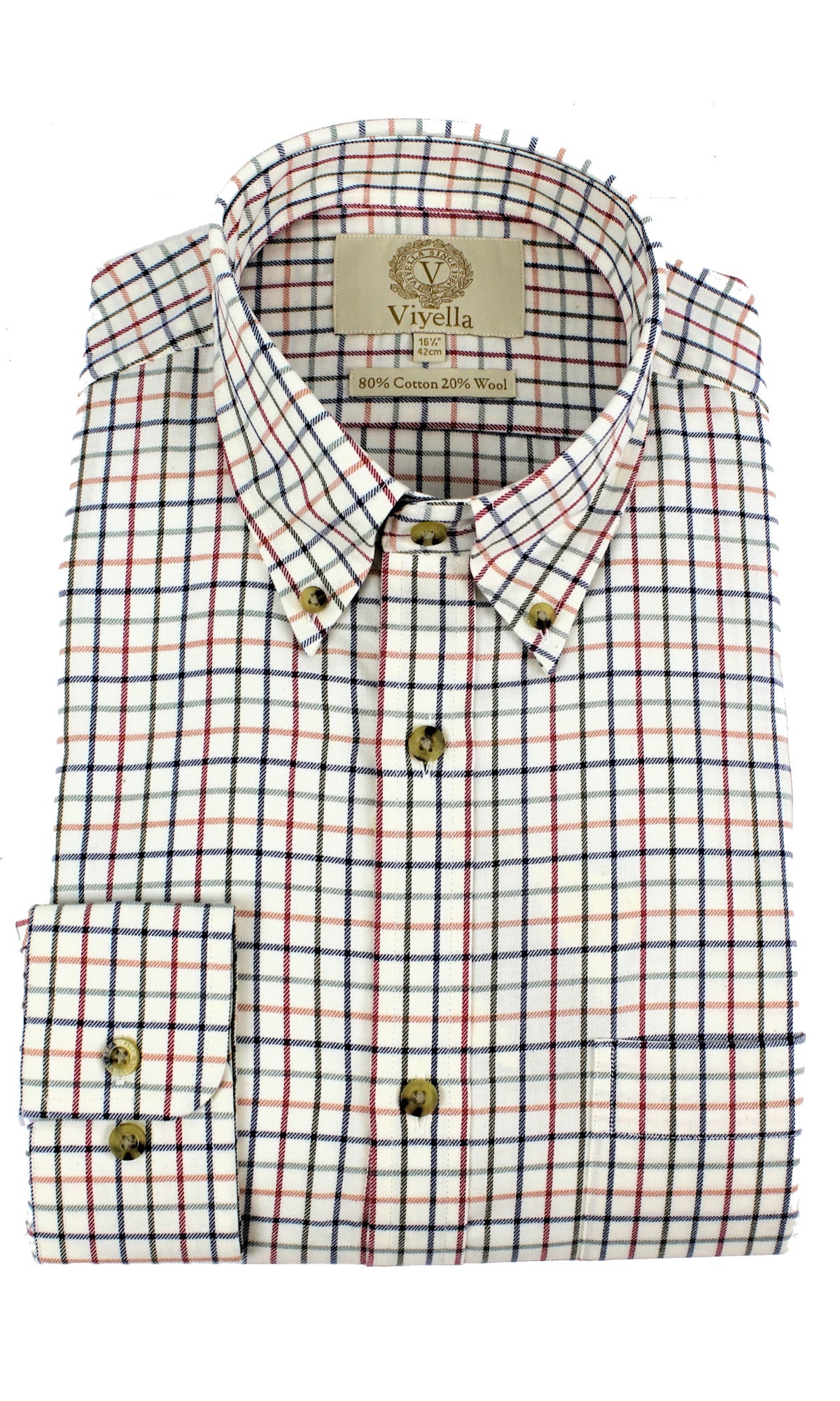 Chemise coton laine tattersall moyen Homme Plum Viyella