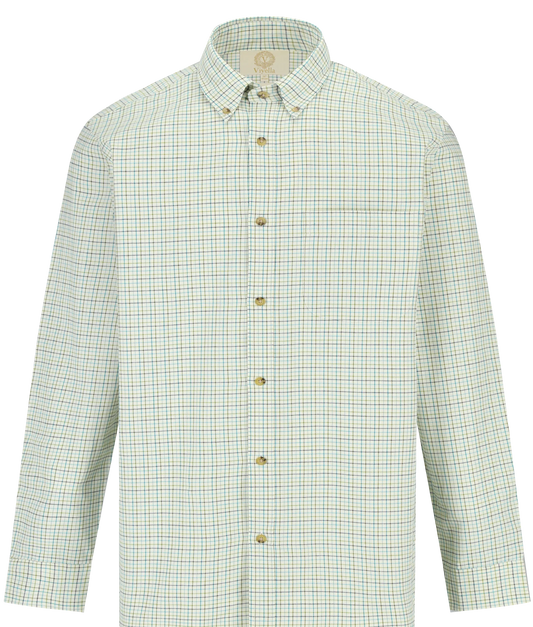 Chemise coton laine tattersall mini Homme - Spruce - Viyella