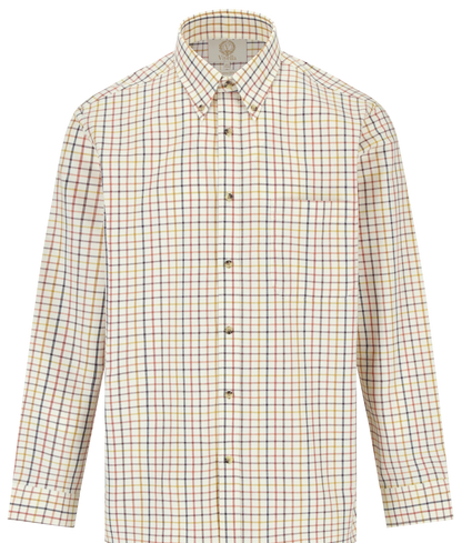 Chemise coton laine tattersall Homme - Colonel Mustard - Viyella