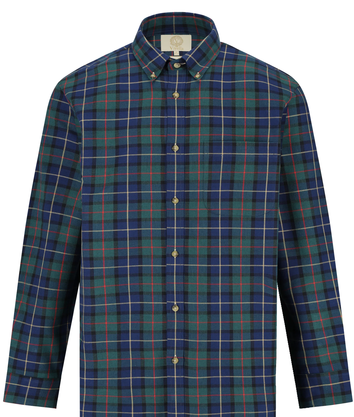 Chemise coton laine club check Homme - Club - Viyella