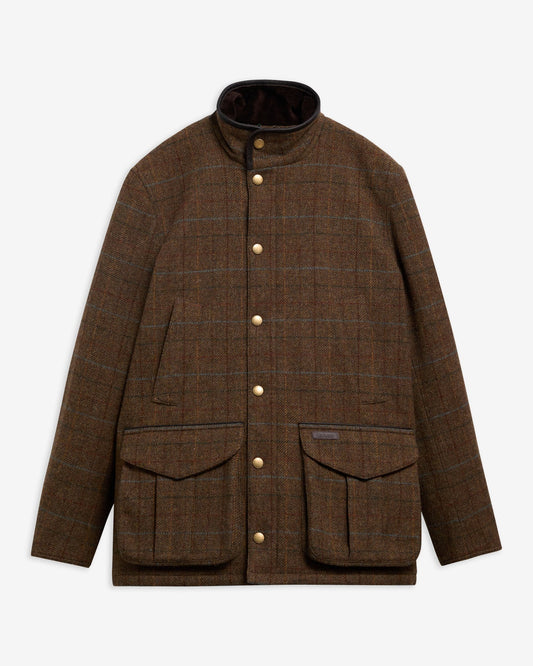 manteau en tweed homme barbour hereford moss green