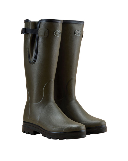 bottes de chasse femme vierzonord vert chameau neoprene le chameau