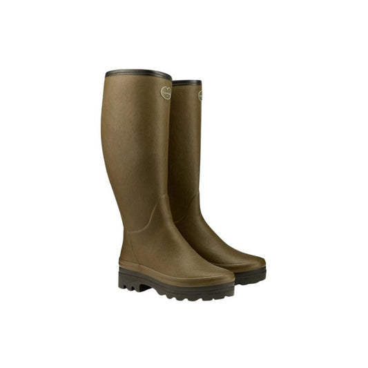 bottes femme giverny vert chameau doublées laine le chameau