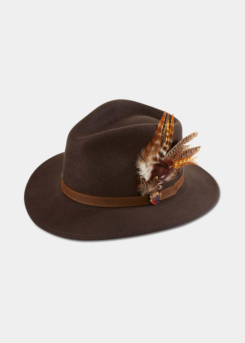 chapeau de chasse surrey alan paine unisexe marron