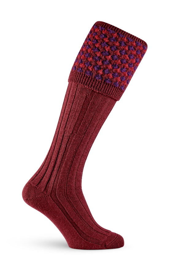 Chaussettes de chasse pennine earl burgundy