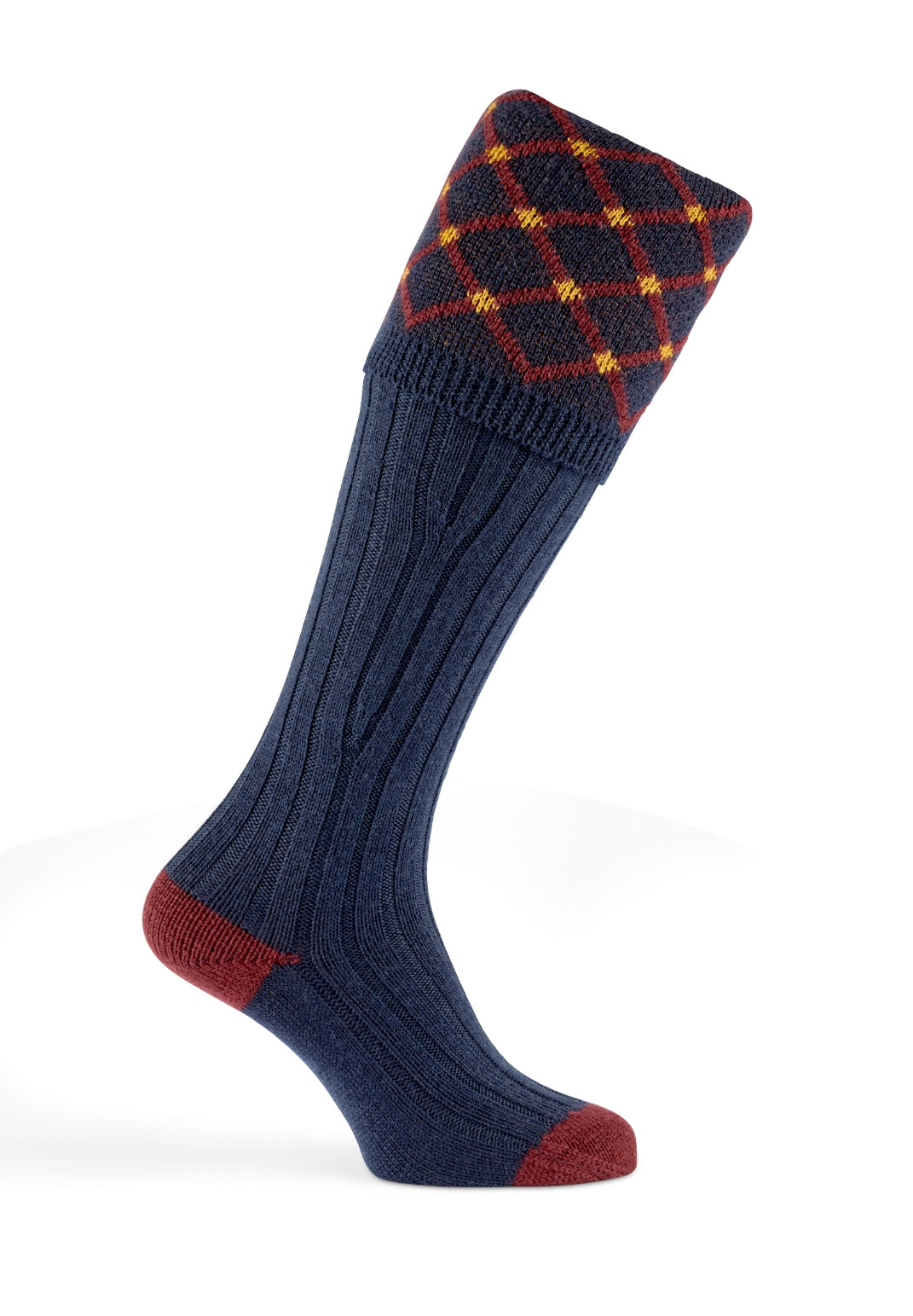Chaussettes de chasse Regent avec garters Navy Pennine