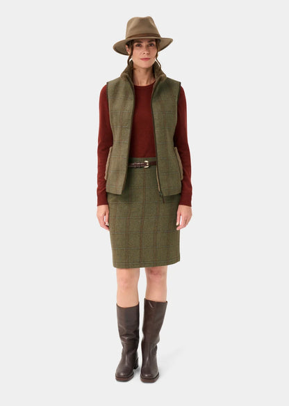 Gilet zippé en tweed Femme Compton - Laurel - Alan Paine