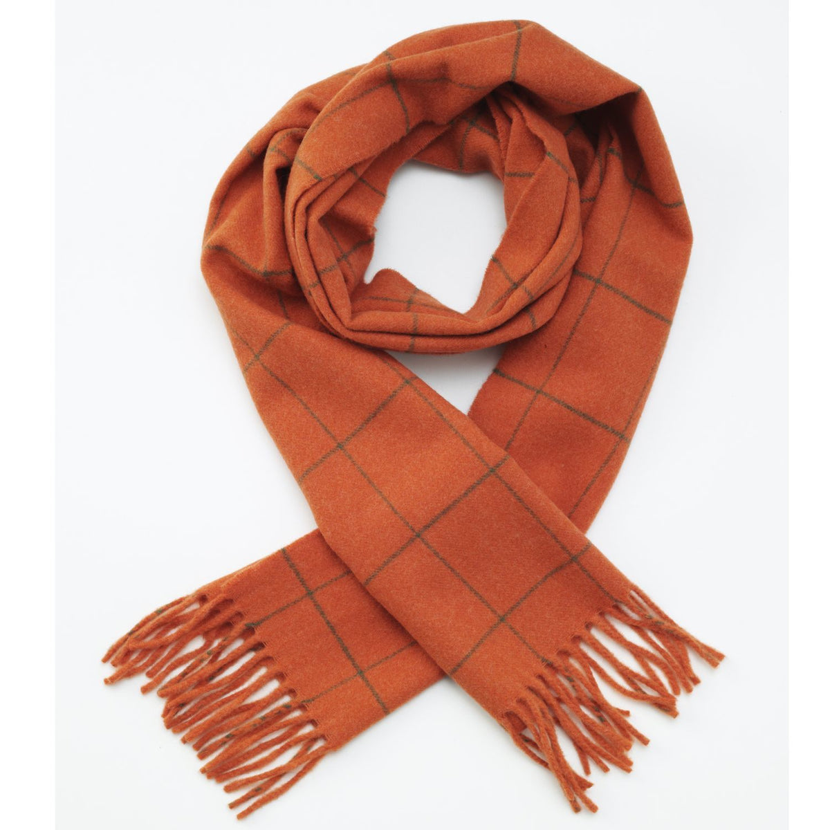 echarpe orange laine laksen woodland