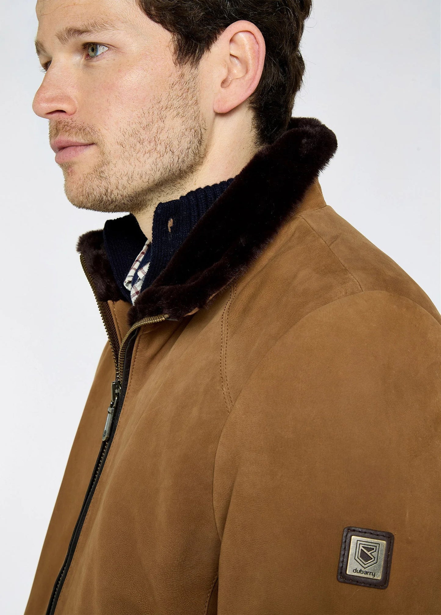 Moore walnut leather jacket