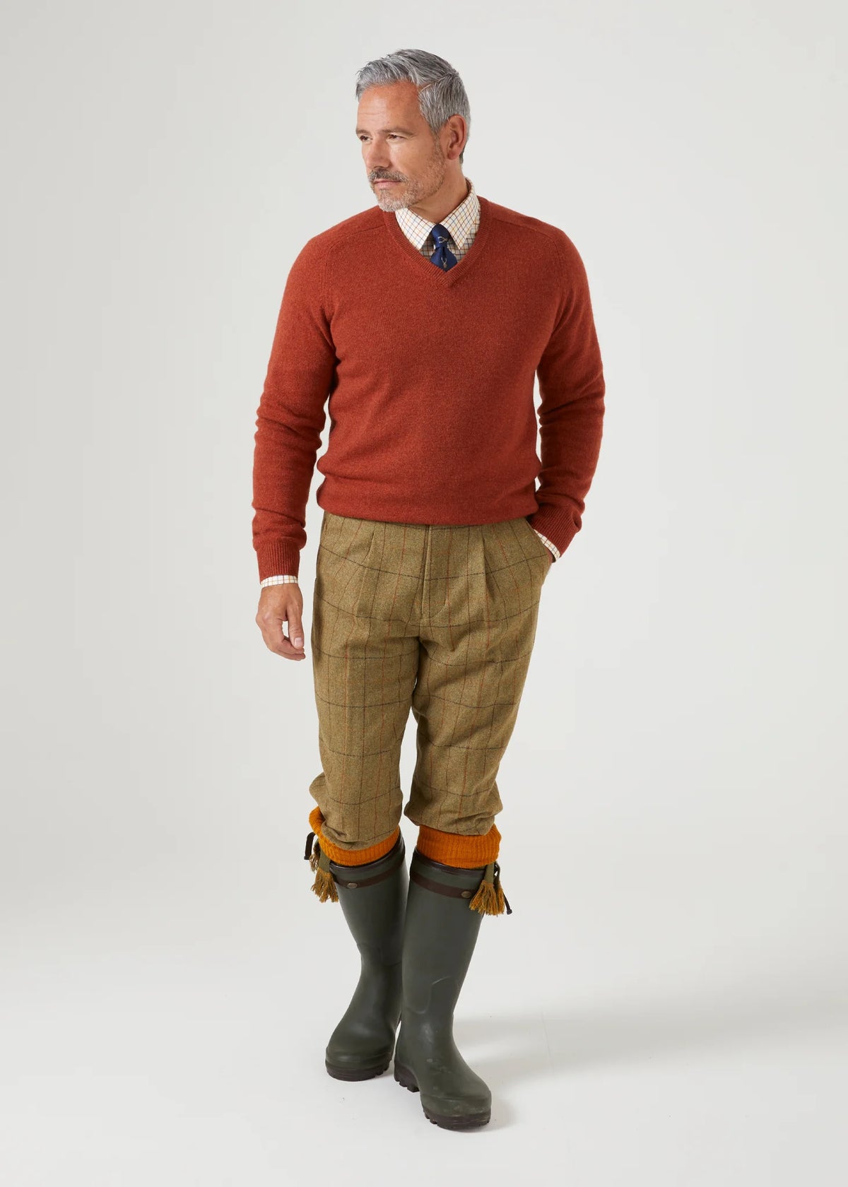 Pull col V en lambswool Homme Streetly - 3 coloris - Alan Paine