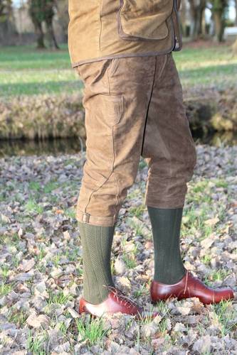 Knickers cuir de buffle vert olive