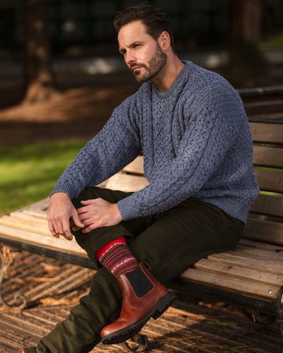 Tartan Red Fair Isle Socks