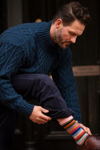 Chaussettes STRIPY rosewater