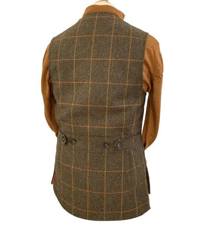 Gilet tweed Moorland orange occhre