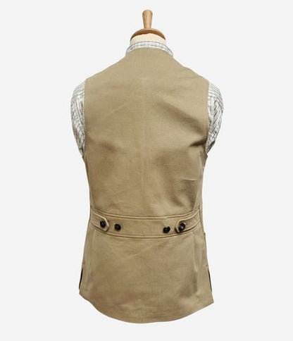 Gilet Moorland Coton Camel