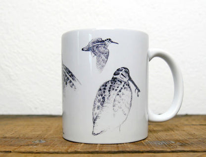 Mugs étude bécasse noir et blanc