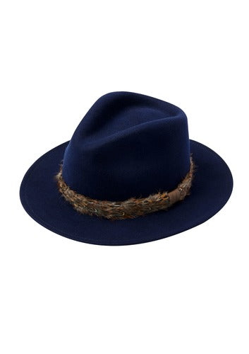 Chapeau richmond plume femme 2 coloris